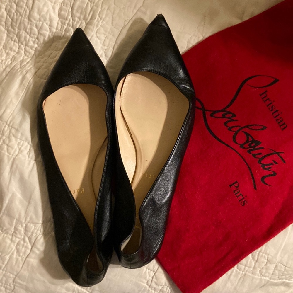Size 39 Christian Louboutin red bottom flats